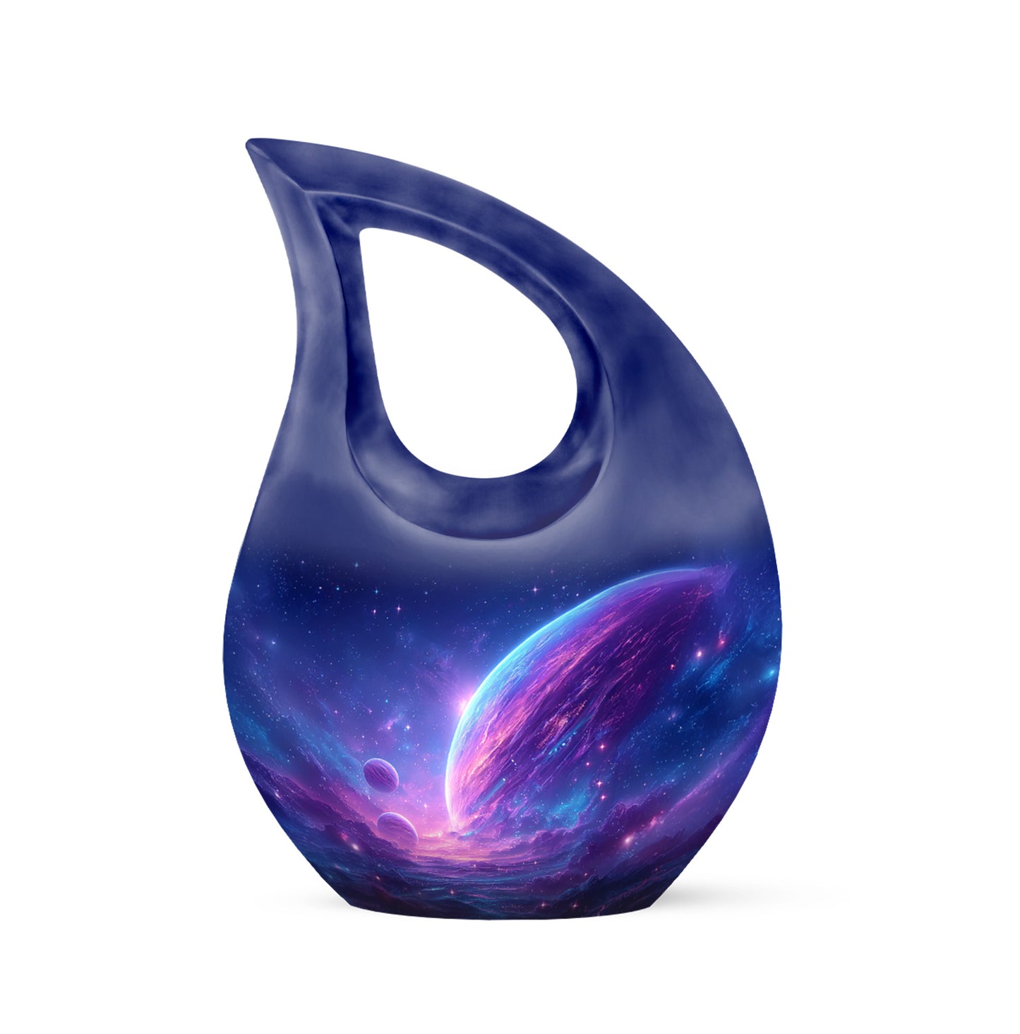 Regal Galaxy Memorial Cremation Urns - Blue 10-inch, 200 cu in - Yatskia