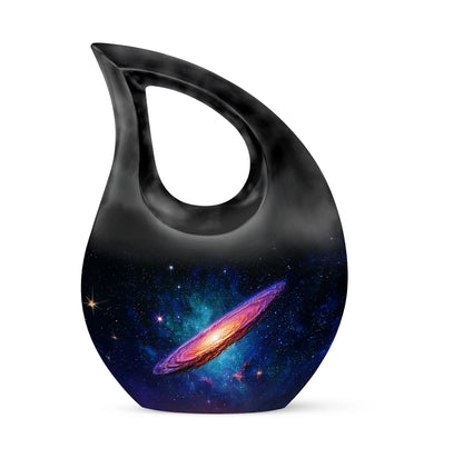 Personalized Black Galaxy Cremation Urns for Ashes - Transcendent 10-inch - Yatskia