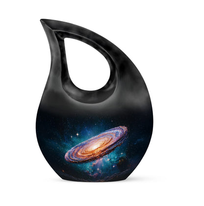 Black Galaxy Legacy Cremation Urns for Human Ashes - 10-inch, 200 cu in - Yatskia