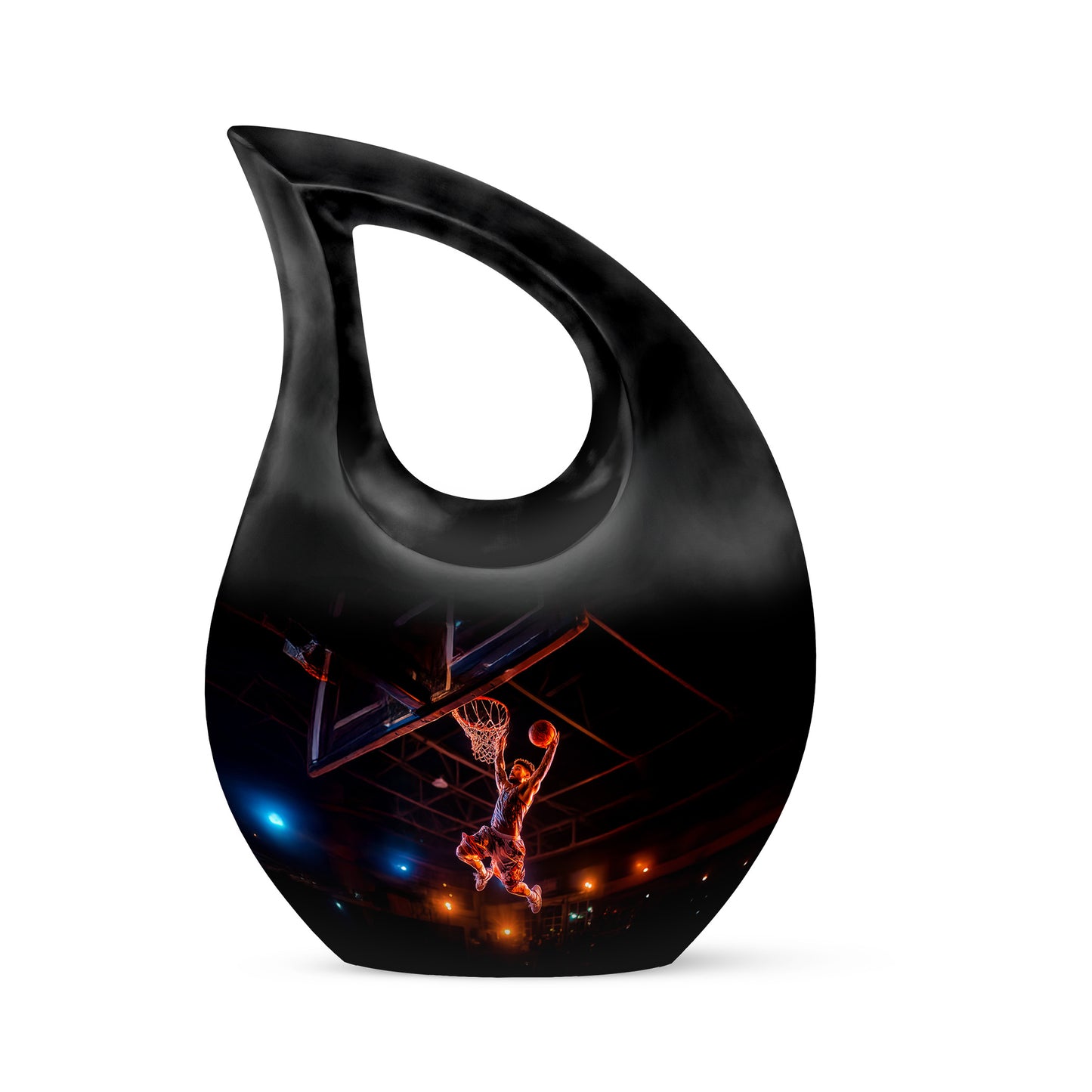 Regal Basketball Memorial Cremation Urns - Black 10-inch, 200 cu in - Yatskia