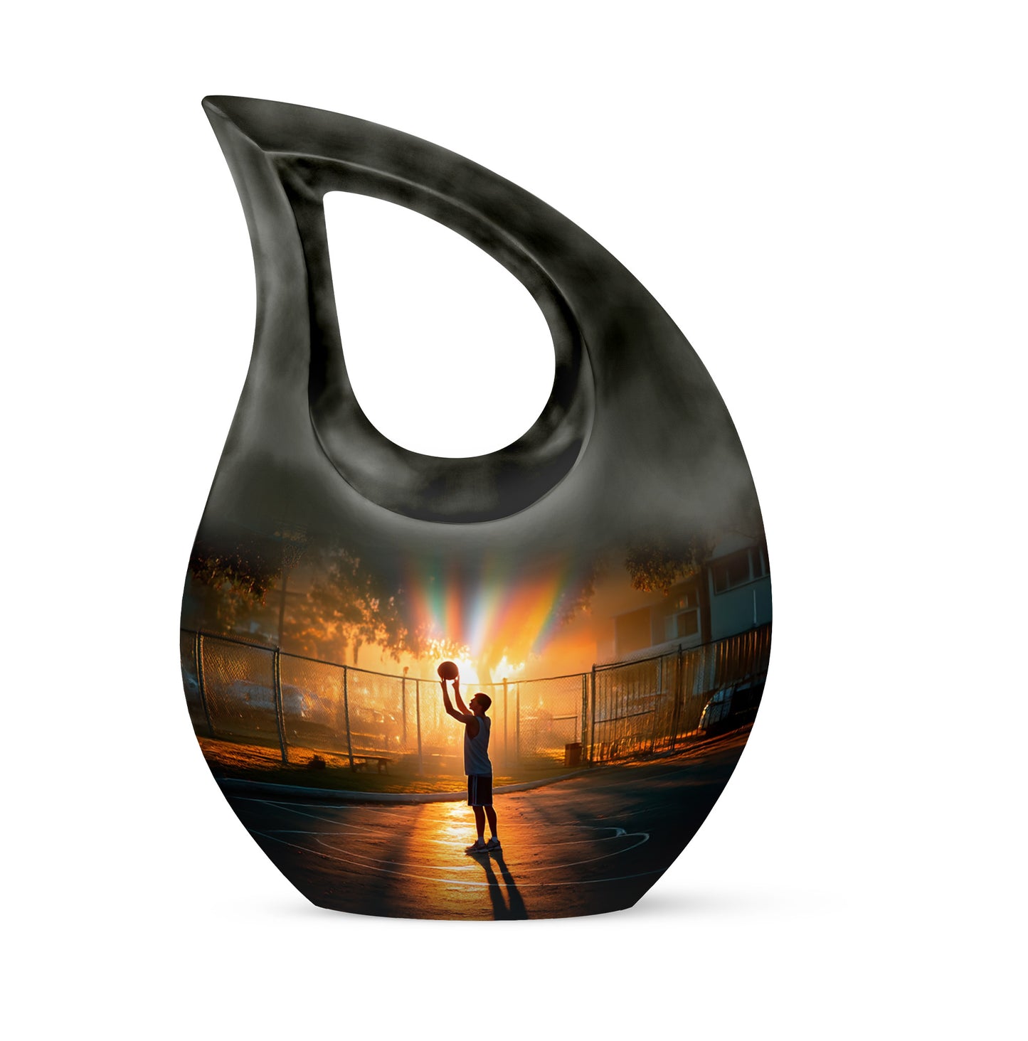 Personalized Eternal Basketball Cremation Urns - Gold 10-inch, 200 cu in - Yatskia