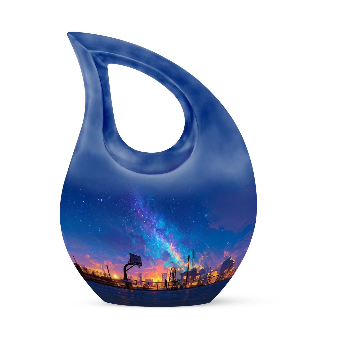 Personalized Blue Basketball Cremation Urns for Ashes - Captivating 10-inch - Yatskia