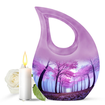 Personalized Blue Sovereign Cherry Blossom Cremation Urns for Human Ashes - Yatskia