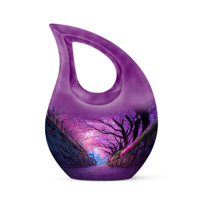 Personalized Elegant Cherry Blossom Cremation Urns - Purple - Yatskia