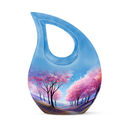 Personalized Blue Cherry Blossom Cremation Urns for Ashes - Enchanting - Yatskia