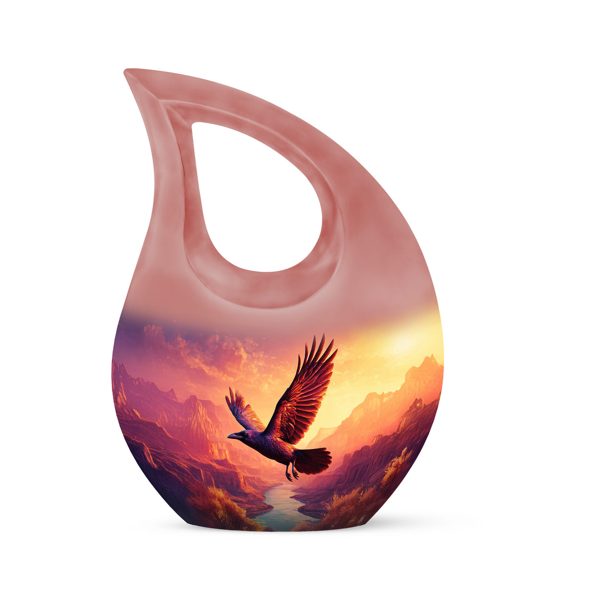 Illustrious Crow Memorial Cremation Urns - Purple - Yatskia