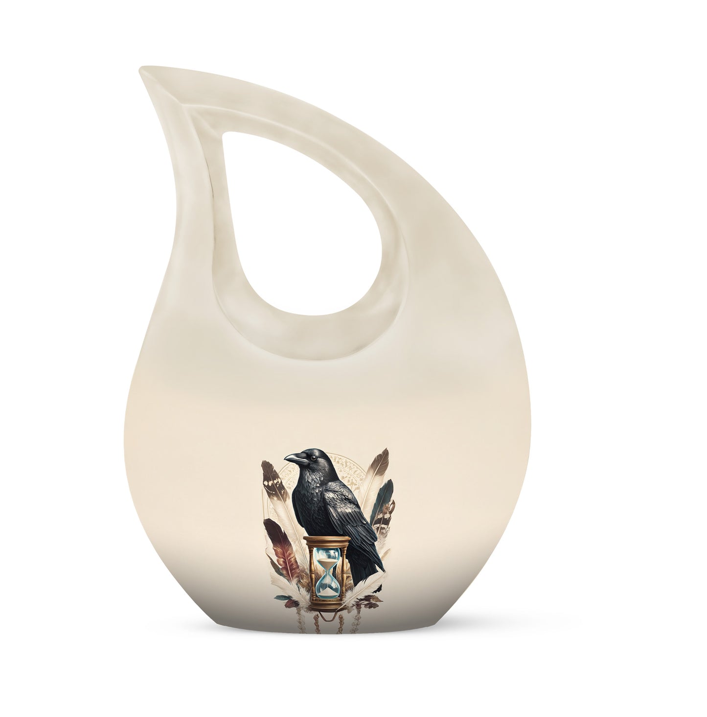 White Crow Cremation Urns - Opulent Dedication 10-inch, 200 cu in - Yatskia