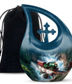 Train Large Cremation Urn for Adult Human Ashes - Men Urns For Human Ashes