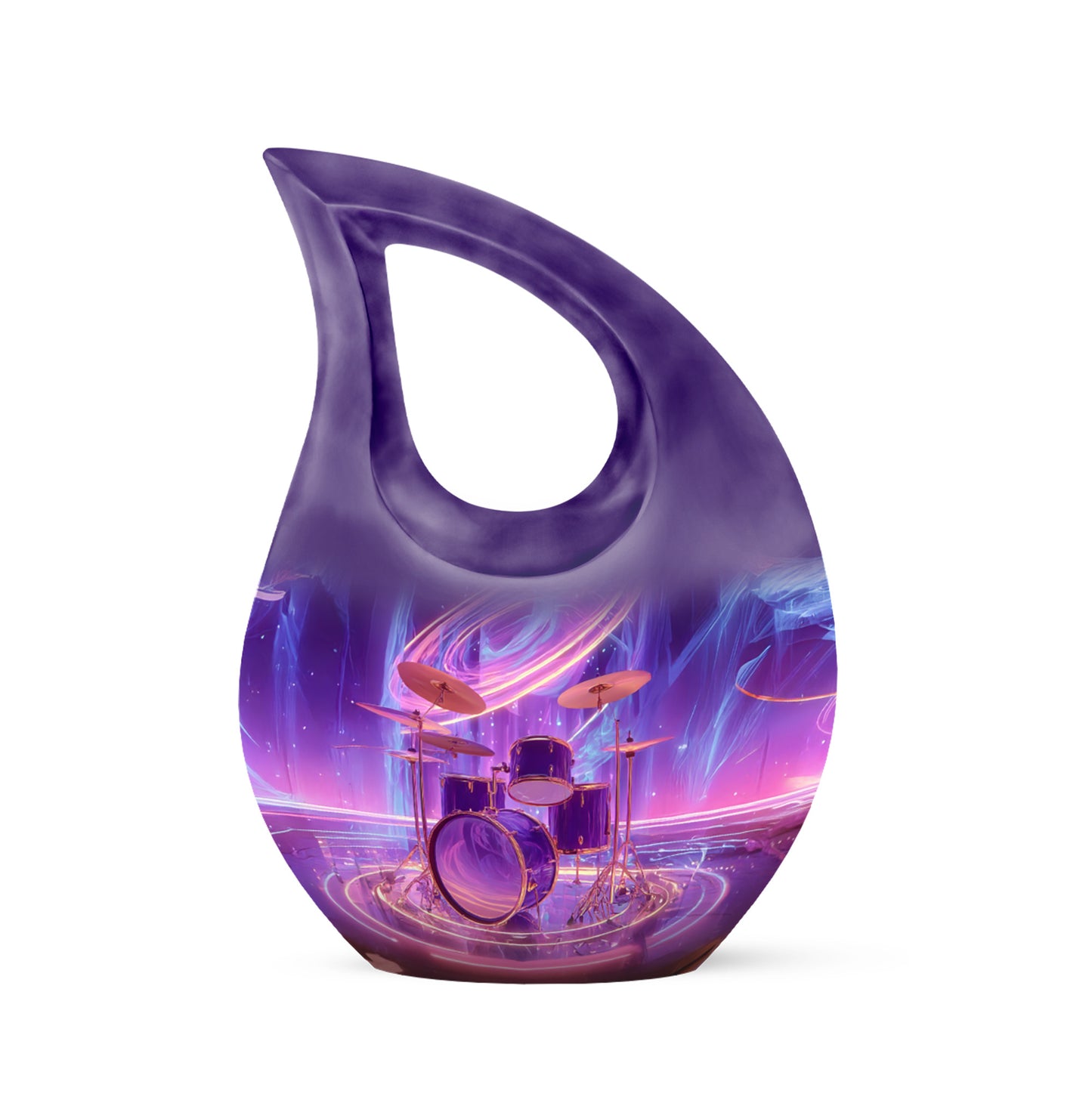 Purple Drums Cremation Urns - Imperial Heritage 10-inch, 200 cu in - Yatskia