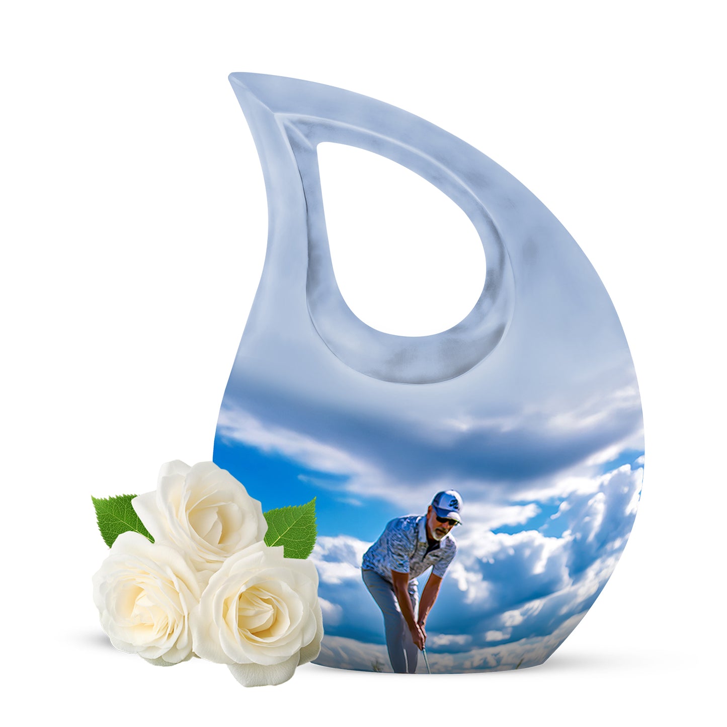 Blue Golf Legacy Cremation Urns for Human Ashes - 10-inch, 200 cu in - Yatskia