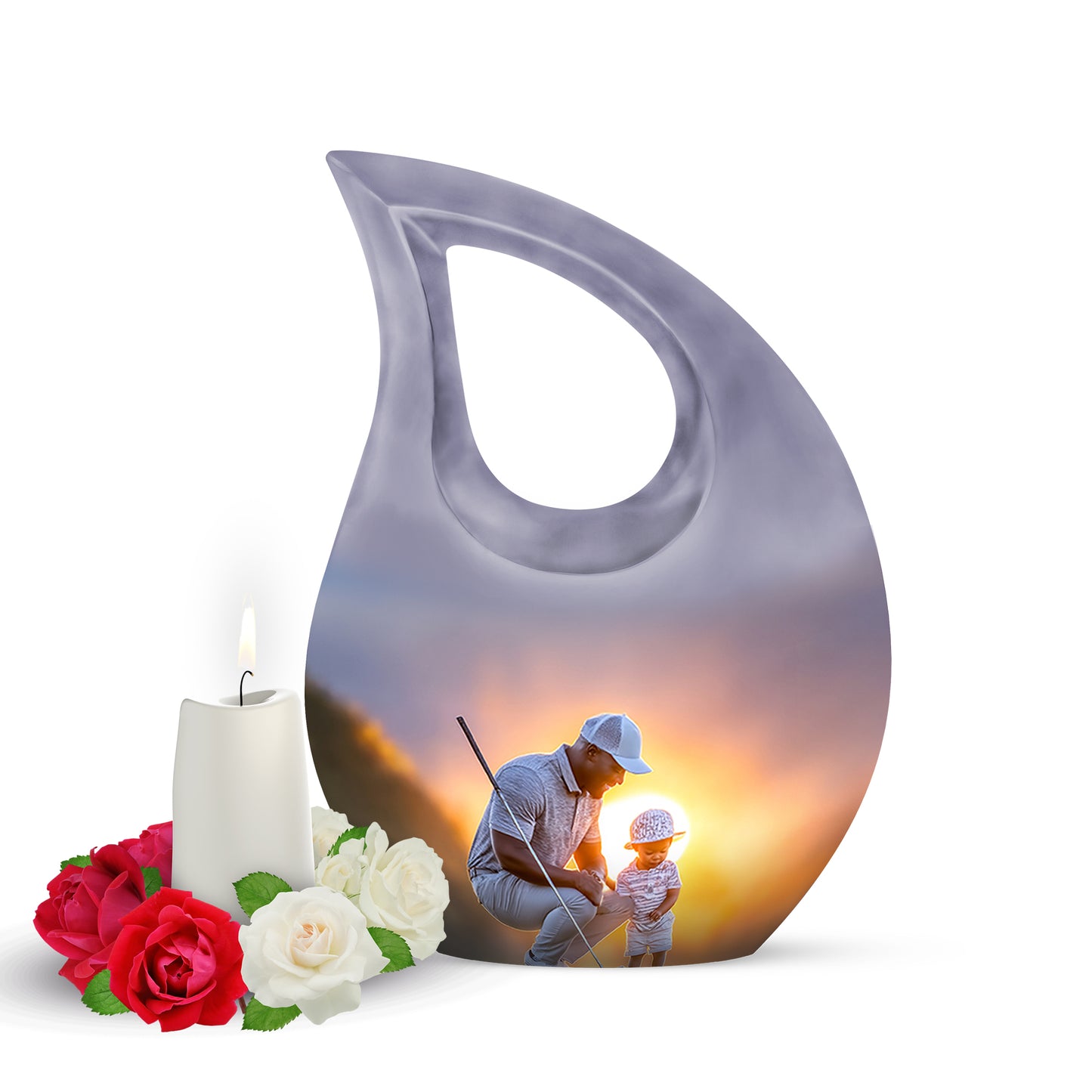 Timeless Gray Golf Cremation Urn for Ashes - 10-inch, 200 cu in - Yatskia