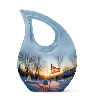 Personalized Blue Golf Cremation Urns for Ashes - Enchanting 10-inch - Yatskia