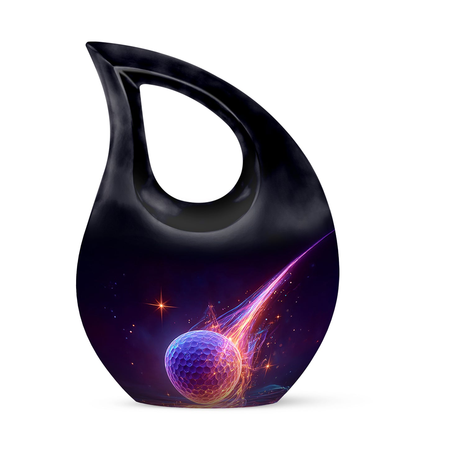 Blue Golf Cremation Urns - Opulent Passage 10-inch, 200 cu in - Yatskia