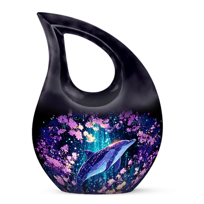 Personalized Blue Dolphin Cremation Urns for Ashes - Captivating 10-inch - Yatskia