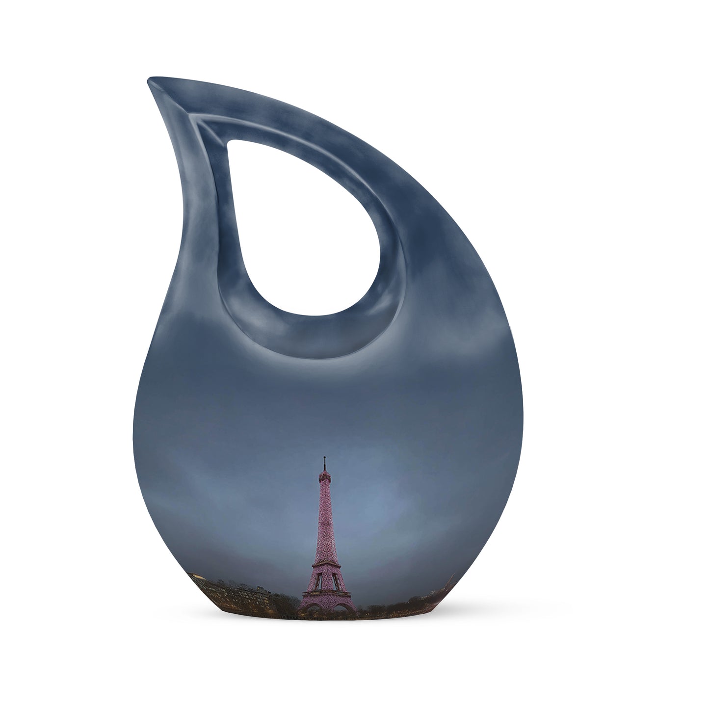 Sublime Eiffel Tower Cremation Urns for Human Ashes - Blue 10-inch - Yatskia