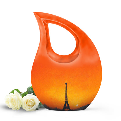 Personalized Gold Eiffel Tower Cremation Urns for Ashes - Transcendent 10-inch - Yatskia