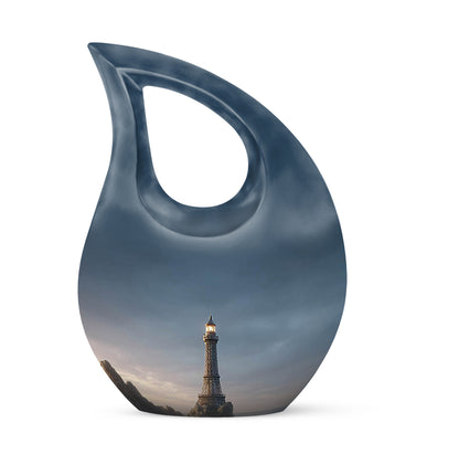Personalized Eternal Eiffel Tower Cremation Urns - Blue 10-inch, 200 cu in - Yatskia