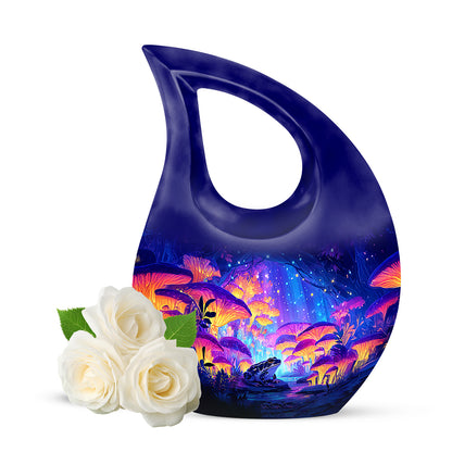 Personalized Blue Frog Cremation Urns for Ashes - Captivating 10-inch - Yatskia