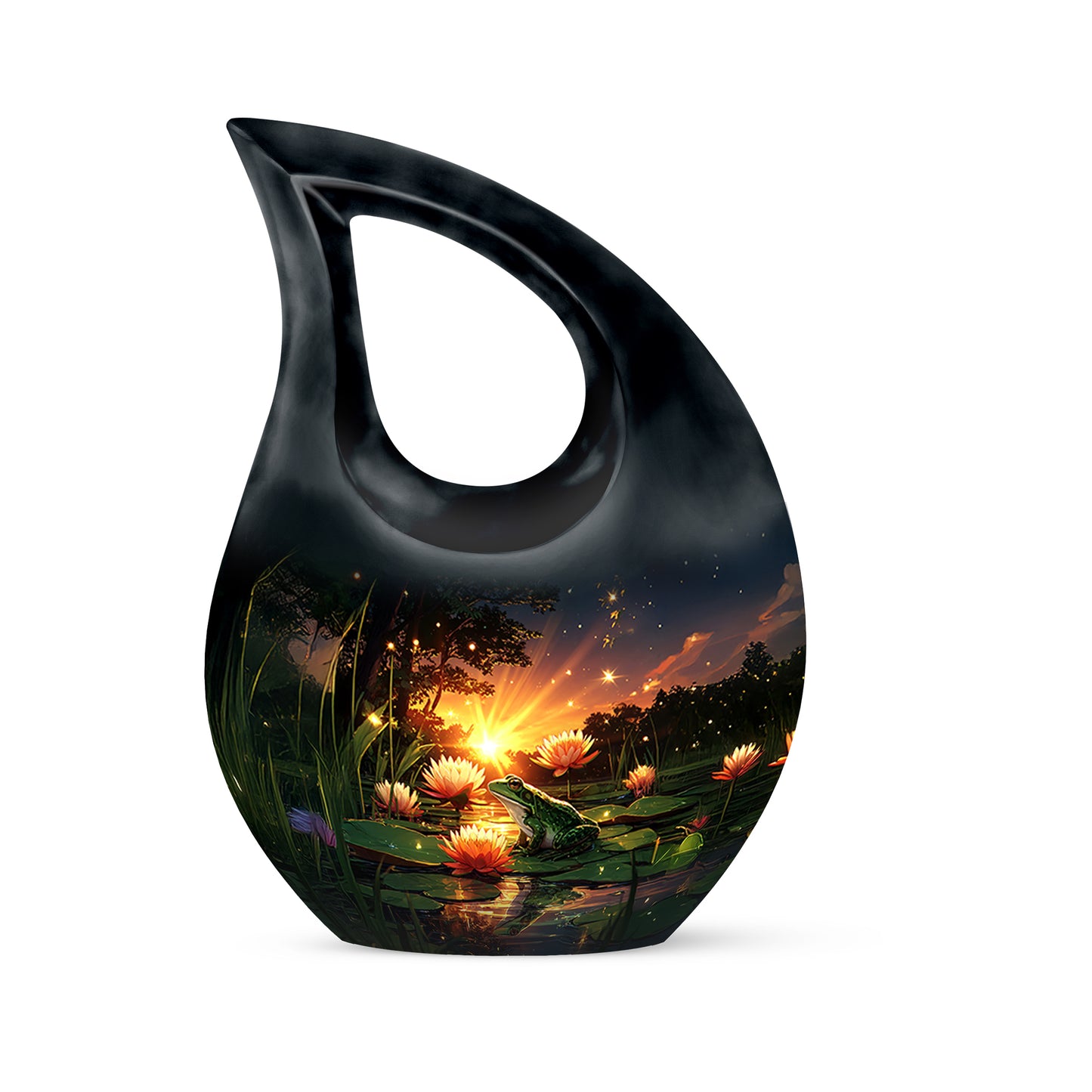 Blue Frog Cremation Urns - Enduring Reflection 10-inch, 200 cu in - Yatskia