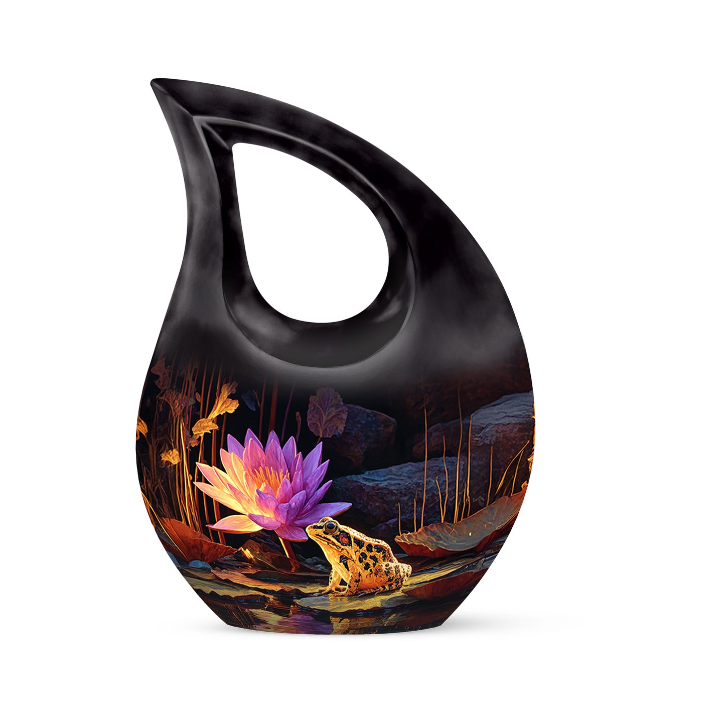 Black Frog Heritage Cremation Urns for Human Ashes - 10-inch, 200 cu in - Yatskia