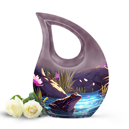 Pink Venerable Frog Cremation Urns for Human Ashes - 10-inch, 200 cu in - Yatskia