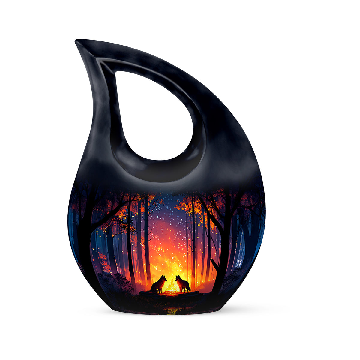 Blue Campfire Cremation Urns - Opulent Legacy - Yatskia