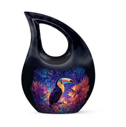 Everlasting Blue Hornbill Testament Urn for Human Ashes - 10-inch, 200 cu in - Yatskia