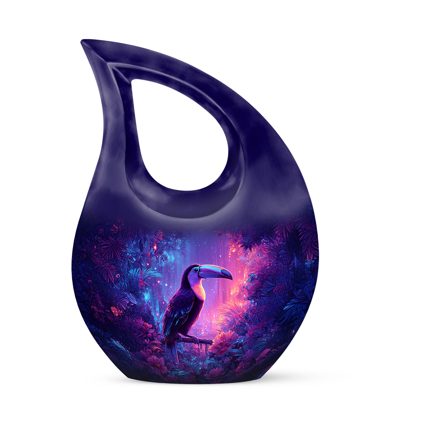 Personalized Eternal Hornbill Cremation Urns - Blue 10-inch, 200 cu in - Yatskia