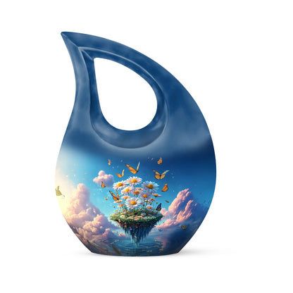 Blue Daisy Cremation Urns - Honored Comfort - Yatskia