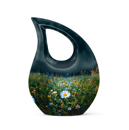 Teal Daisy Dedication Cremation Urns for Human Ashes - Yatskia