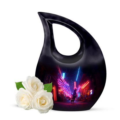 Personalized Magnificent Hen Cremation Urns - Blue 10-inch, 200 cu in - Yatskia