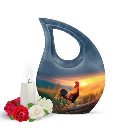 Hallowed Hen Cremation Urns for Human Ashes - Blue 10-inch - Yatskia