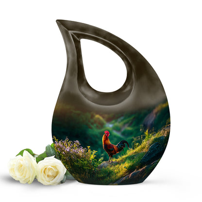 Personalized Hen Cremation Urns - Wondrous Gold 10-inch, 200 cu in - Yatskia