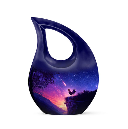 Harmonious Hen Cremation Urns for Human Ashes - Blue 10-inch - Yatskia