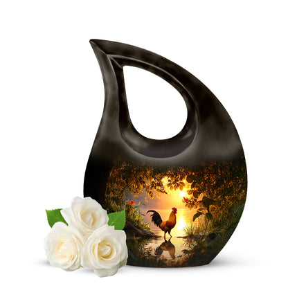 Gold Hen Cremation Urns - Enduring Guardian 10-inch, 200 cu in - Yatskia