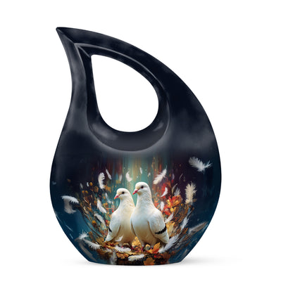Black Dove Cremation Urns - Enduring Memorial 10-inch, 200 cu in - Yatskia