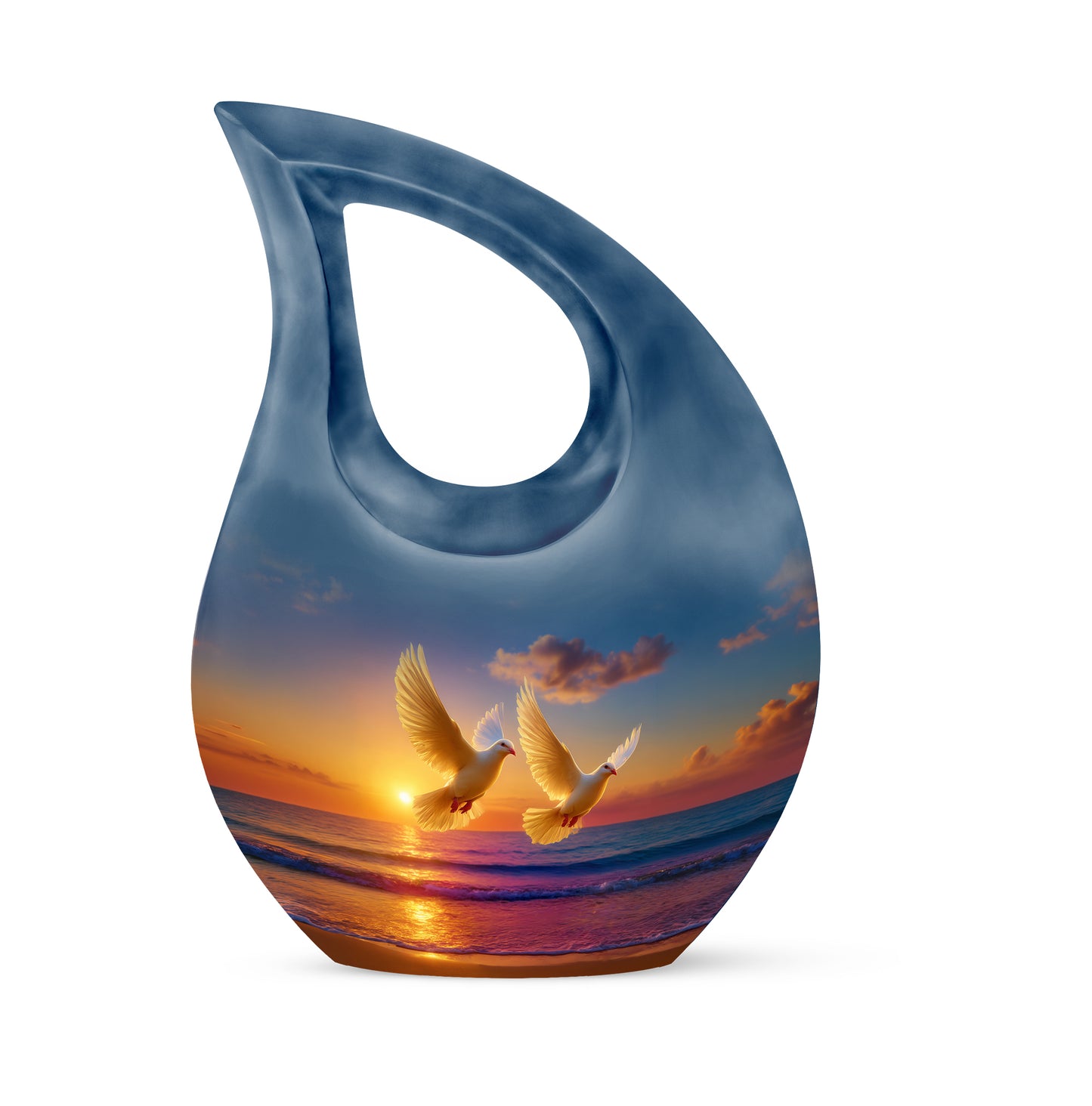 Blue Dove Cremation Urns - Glorious Testament 10-inch, 200 cu in - Yatskia