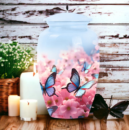 Elegant butterfly urn suitable for adult female or male ashes, perfect for cherishing memories of a loved one