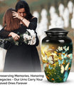 Large Butterfly urn designed for adult human ashes, ideal uniquely crafted cremation container for Mom or Man ashes