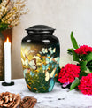 Large Butterfly urn designed for adult human ashes, ideal uniquely crafted cremation container for Mom or Man ashes