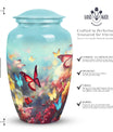 Elegant Butterfly Urn for Human Ashes, Large Funeral Cremains Container ideal for Adult Female Burial