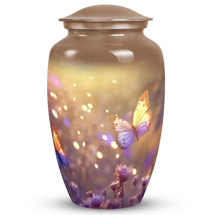 Elegant butterfly cremation urn, ideal for preserving adult human ashes, specifically designed for honoring loved departed ones like mothers