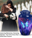 Elegantly designed Butterfly Cremation Urn for male adults' ashes