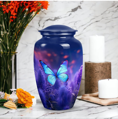 Elegantly designed Butterfly Cremation Urn for male adults' ashes