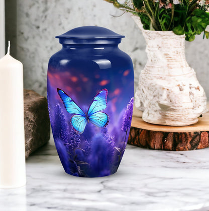 Elegantly designed Butterfly Cremation Urn for male adults' ashes