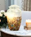 Elegant mosaic butterfly cremation urn for women's ashes, perfect memorial urn for human adult ashes