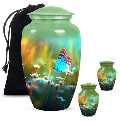 Personalized Butterfly Cremation Urn for Human Ashes - 10-inch, 200 cu in - Yatskia