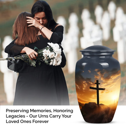 Jesus-URN for preserving ashes of adult male or female, ideal for honoring departed loved ones.