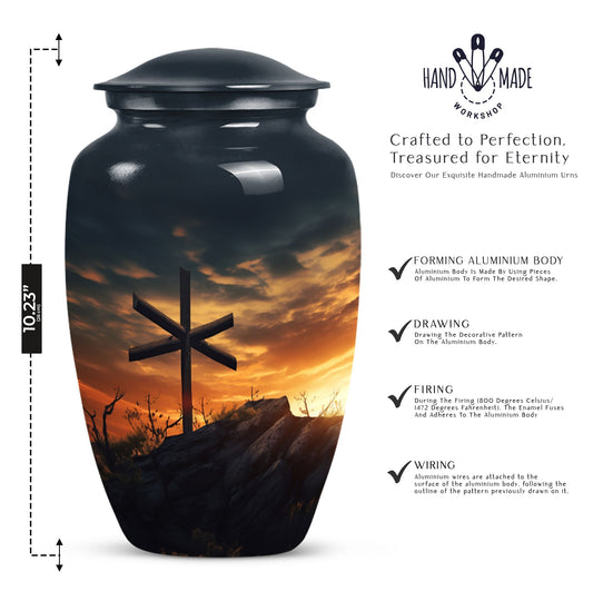 Jesus themed adult female cremation urn