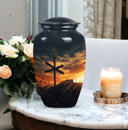 Jesus themed adult female cremation urn